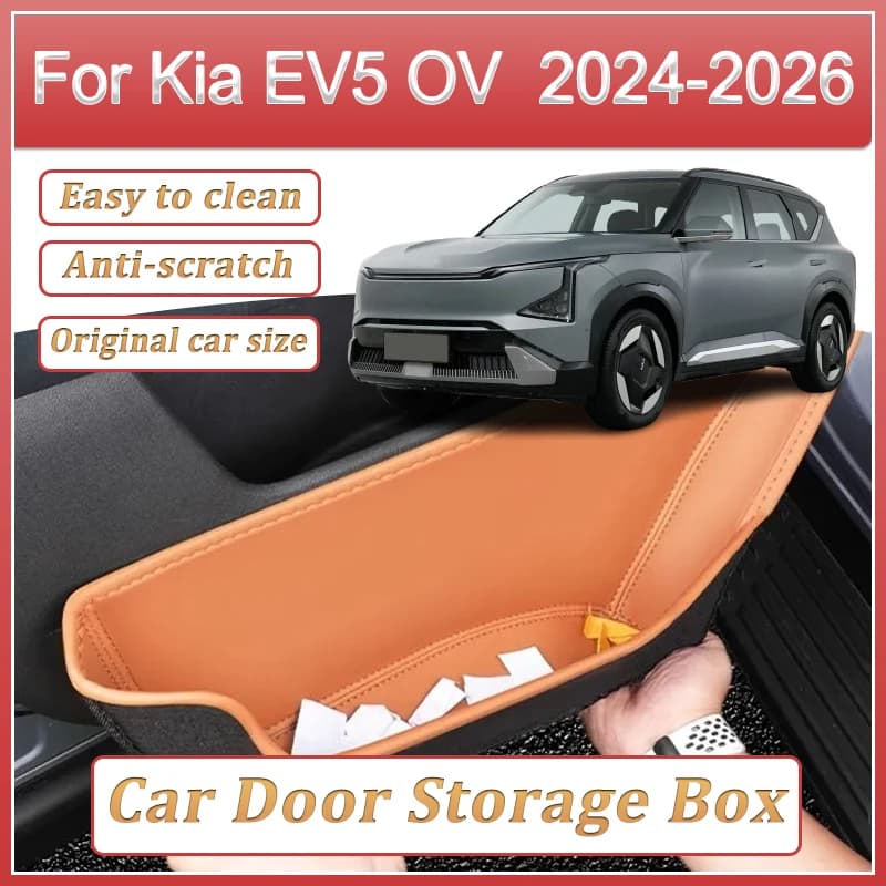 Car Door Storage Box For Kia EV5 Accesorios 2026 2025 2024 Door Storage Barrel Dust Cover Waterproof Mat Stain-resistant Tools