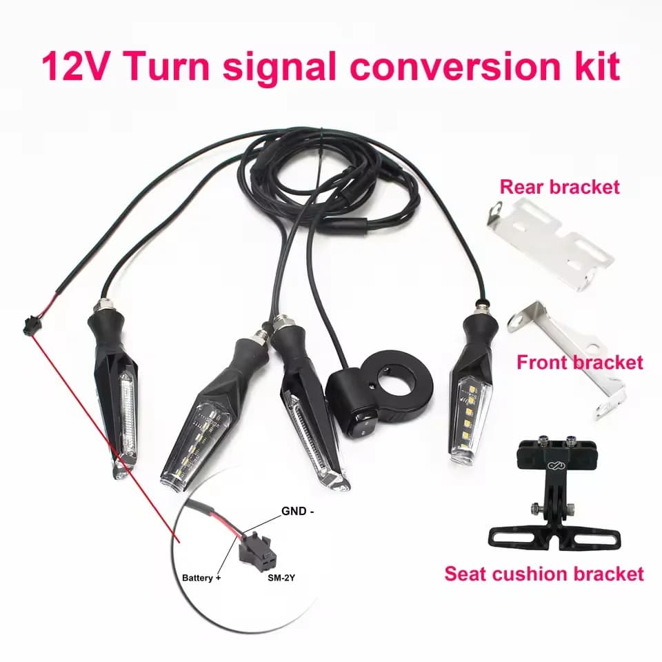 LinHi V03-12V E-Bike Taillight Turn Signal Rear Frame Light Taillight Night Safety Warning Light Electric bicycle Accessories