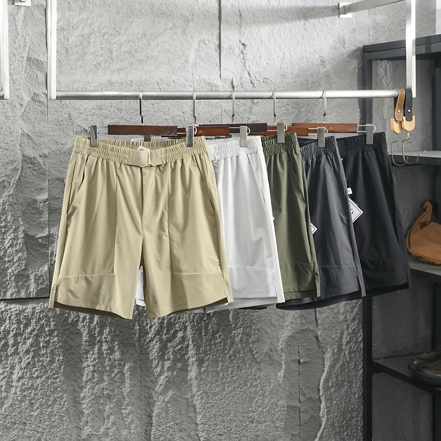 Pantaloncini da Uomo in Seta Ghiaccio con Taglio 3D, Asciugatura Rapida, Antivento, Traspiranti, Casual, Estivi, alla Moda, a Gamba Dritta