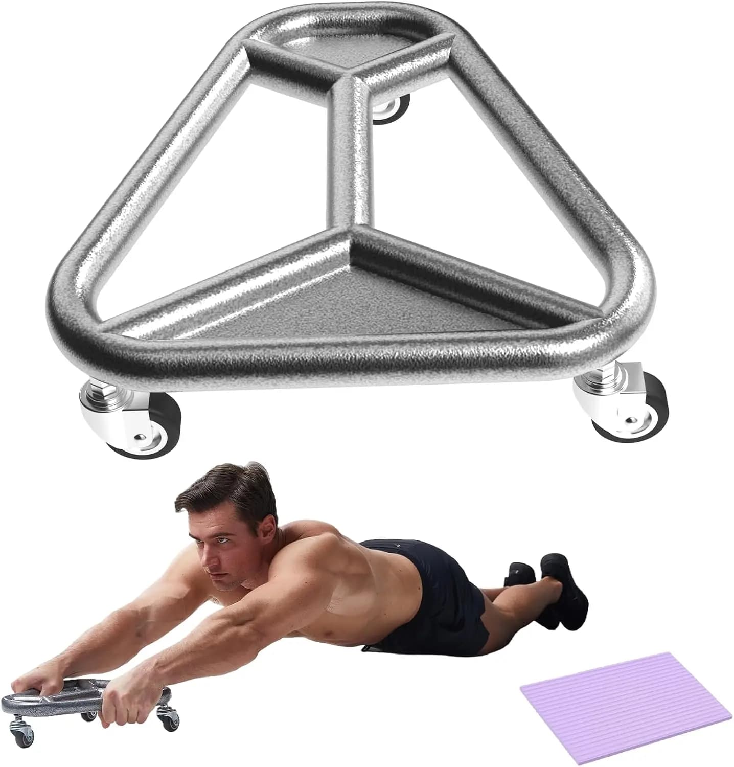 HOTWAVE Ab Roller Wheel for Core Workout – Extra-Wide Ab Exercise Equipment for Abs, Arms & Back – Stable & Quiet Fitness Roller