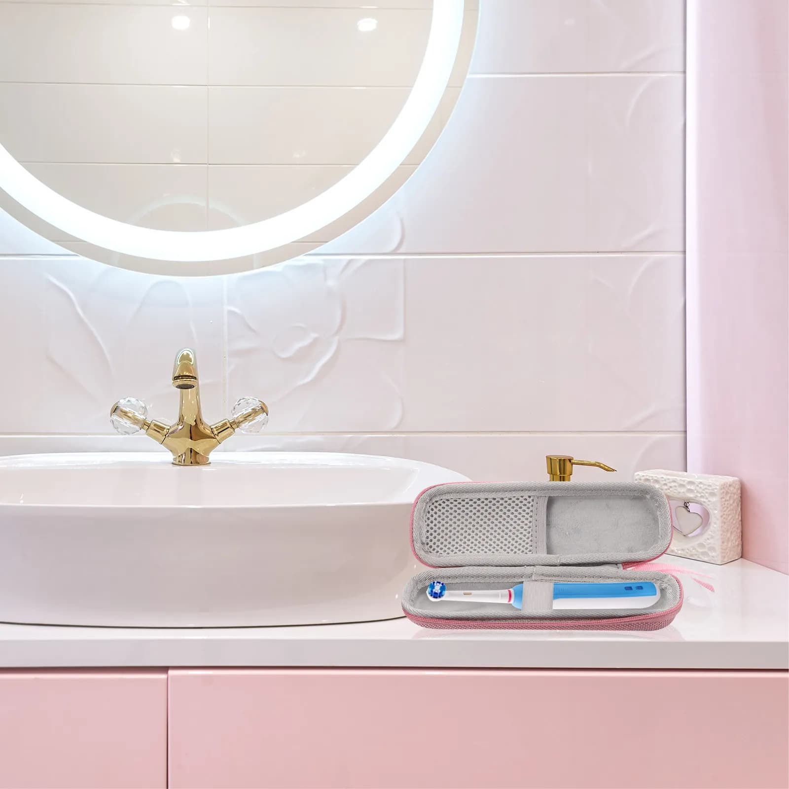 Stylish Electric Toothbrush Case, Safe, Shockproof, Easy to Transport for Travel and Daily Use, Storage Box, Accessories