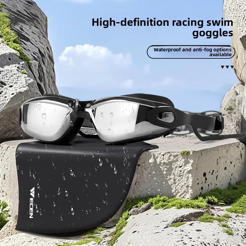 Anti Fog Swimming Goggles for Adults with Silicone Lens Diving Mirror HD Vision