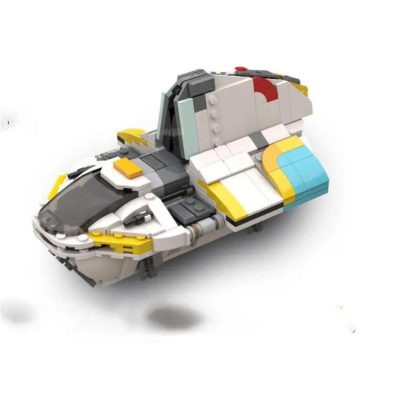 MOC Movie Mini Scale MOC Building Blocks Phantom Playset Starfighter Model Ship Technology Bricks Transportation Toys Gifts
