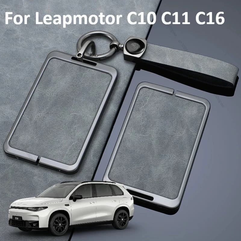 Per Leapmotor C10 C11 C16 In Lega di Zinco In Pelle Auto NFC Carta Chiave A Distanza Della Copertura Della Cassa Della Protezione Del Supporto Borsette Auto Kychain Accessori