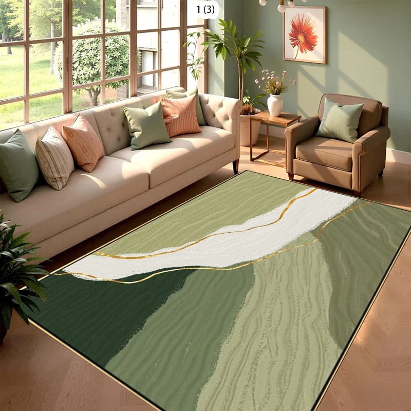 Modern Carpet with Abstract Patterns, Artistic Home Decoration, Irregular Geometric Printing, Soft Anti-slip Carpet for Living Room and Bedroom