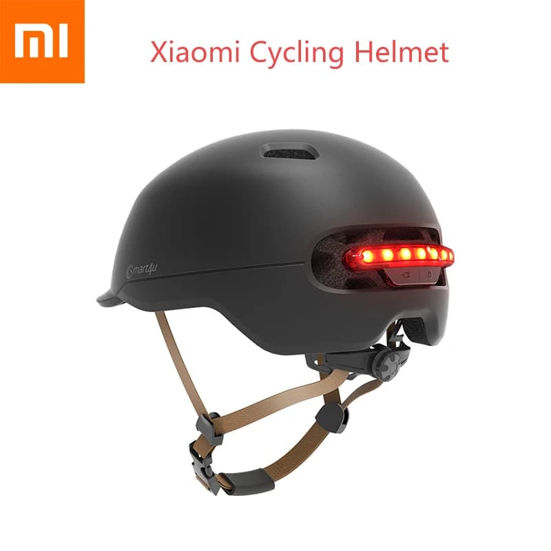 Xiaomi Cycling Helmet Smart 4U Intelligent LED Light Outdoor Riding Road Bike Scooter impermeabile ultraleggero in modo sicuro Cap Helmet