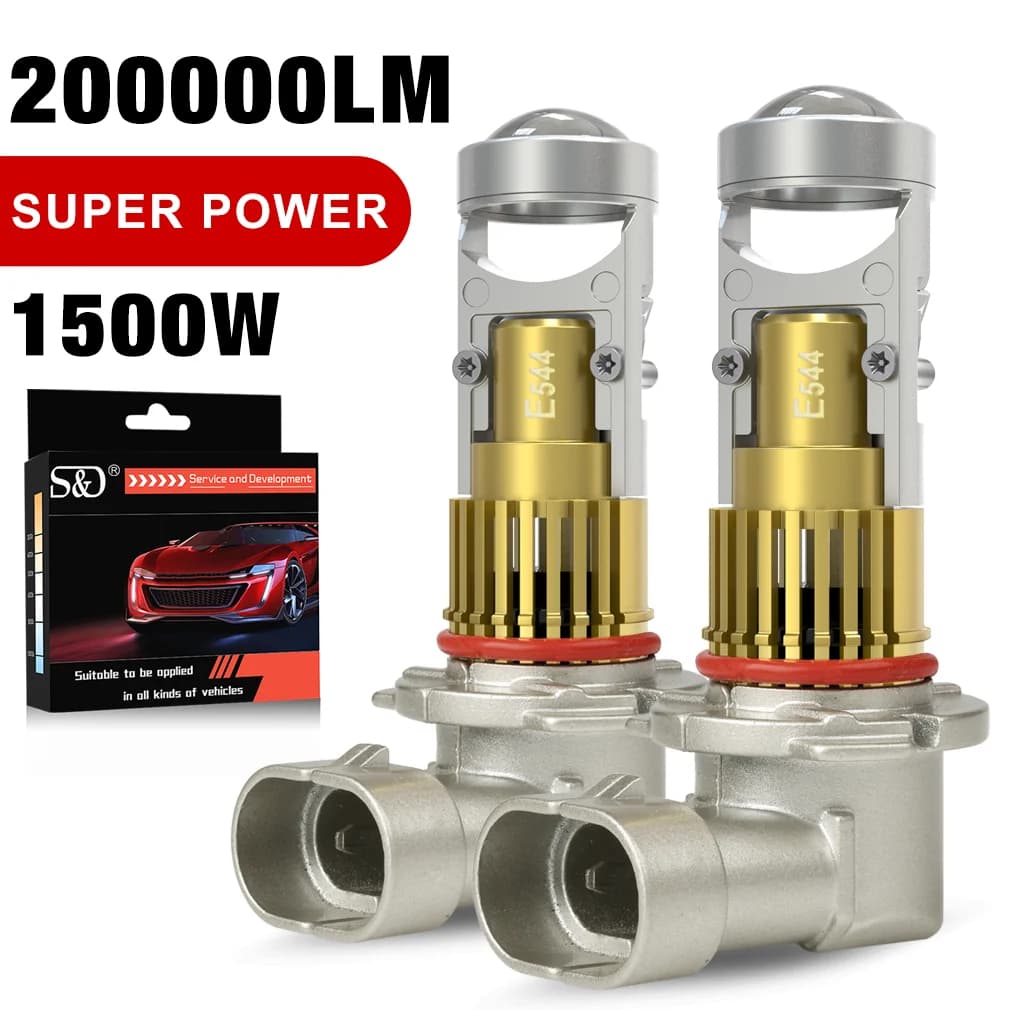 S&D 1500W H7 H4 LED Canbus Light 1:1 Mini Fari Auto con Lente Proiettore H11 H8 9005 9006 HB3 HB4 Lampadine Fendinebbia Super Luminose