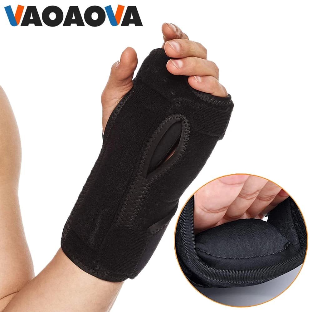 Supporto per Polso Regolabile per Sindrome del Tunnel Carpale, Fascia Compressiva per Alleviare il Dolore al Polso, Distorsioni e Lesioni Sportive