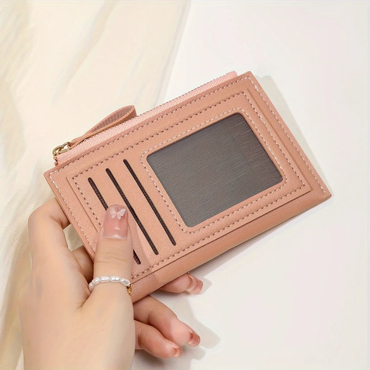 Easy Mini Ultra-Thin Coin Purse Zipper Multi-Function Credit Card Holder Ladies Fashion Portable Small Wallet