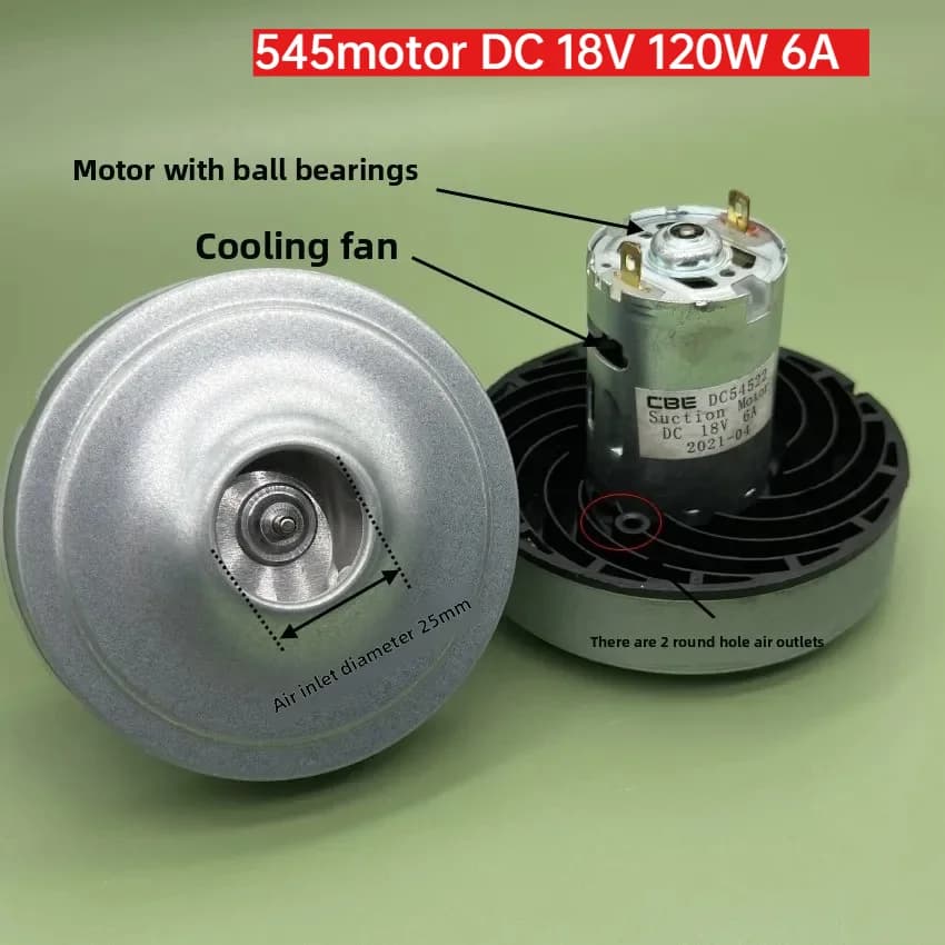 Micro 545 Motor Engine Turbo Fan DC18V 120W 6A high-power handheld Vacuum Cleaner fan