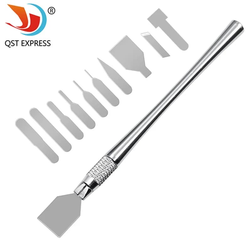 1 Set CPU Coltello da leva Lame di smontaggio Strumento di apertura a leva Kit piede di porco in metallo per la riparazione del telefono Computer IC Chip BGA Utensili manuali