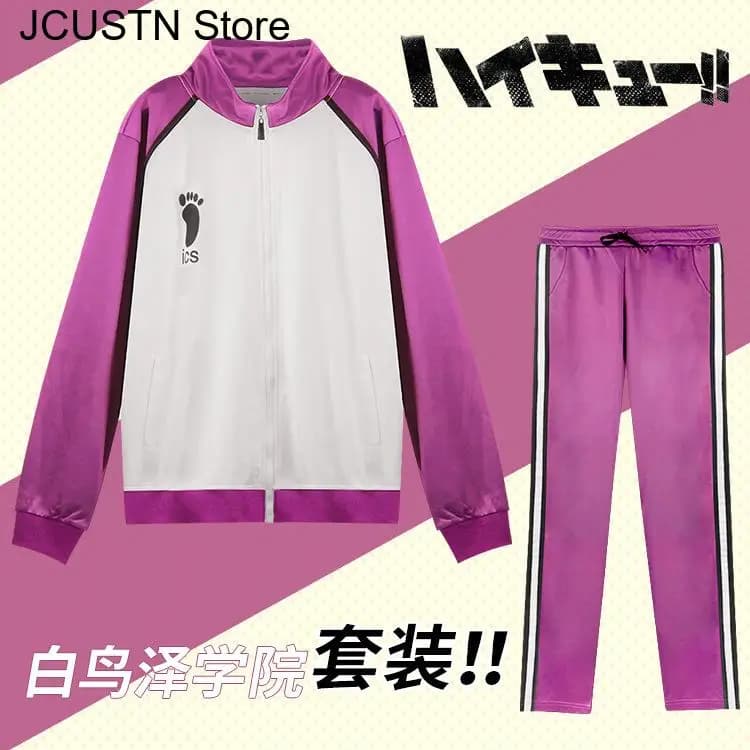 Anime Haikyuu Costume Cosplay Pallavolo Abbigliamento sportivo Donna Uomo Giacca e pantaloni Ricama Shiratorizawa Costume uniforme scolastica