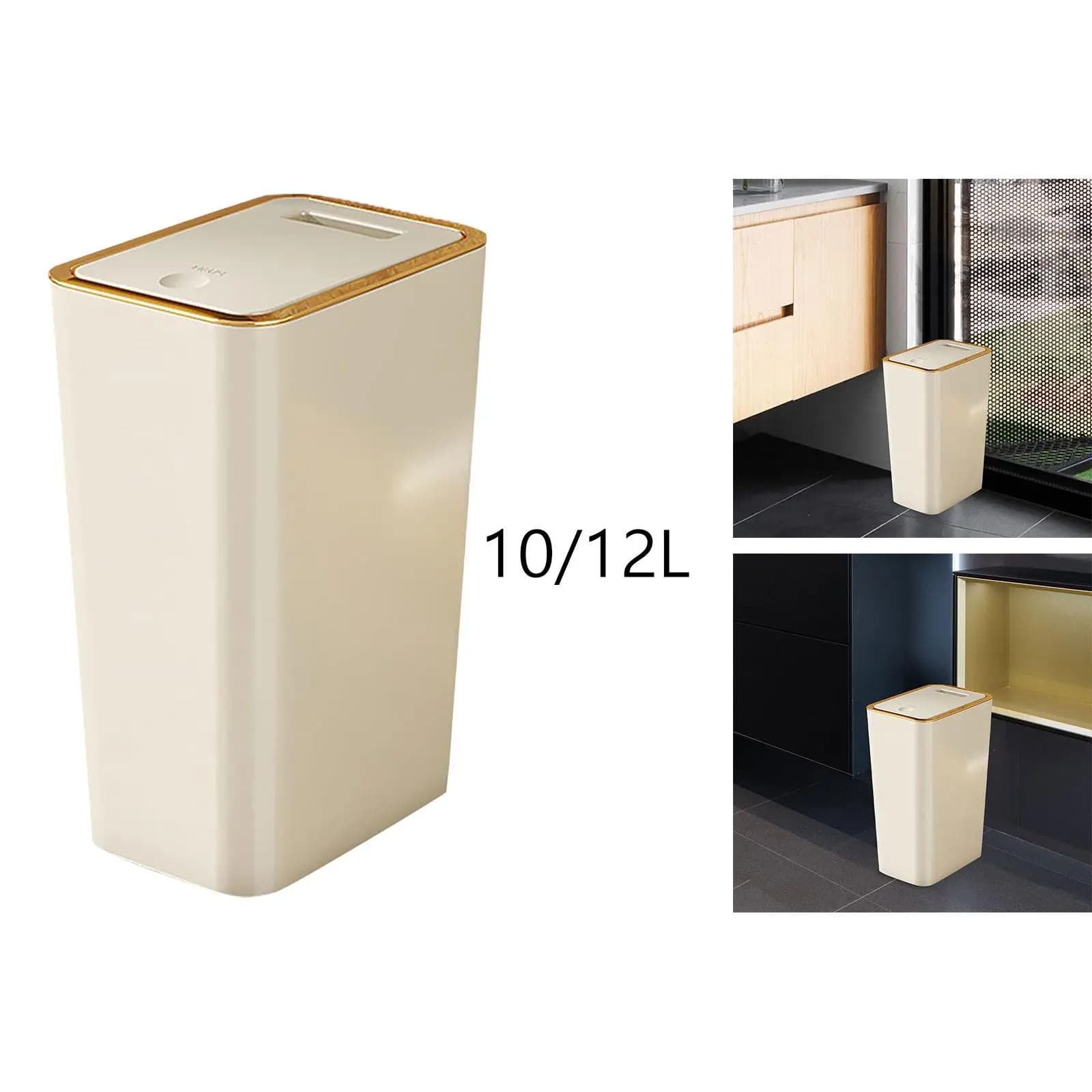 Tipo di pressa Cestino della spazzatura Bidone della spazzatura stretto Piccolo contenitore della spazzatura Bidone della spazzatura Bidone della spazzatura rettangolare per la stanza della polvere Garage Toilette di casa