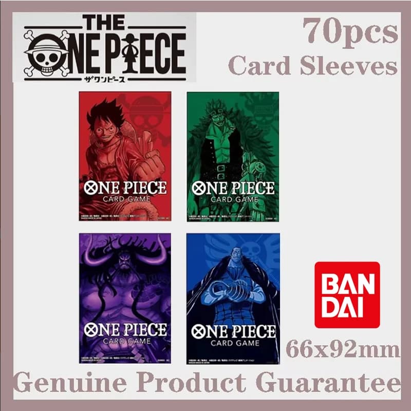 Hot 70 pz Ufficiale One Piece Buste per carte 66x92mm Rufy Eustass Kid Kaido Coccodrillo 4 Stili Anime Maniche protettive TCG Regalo