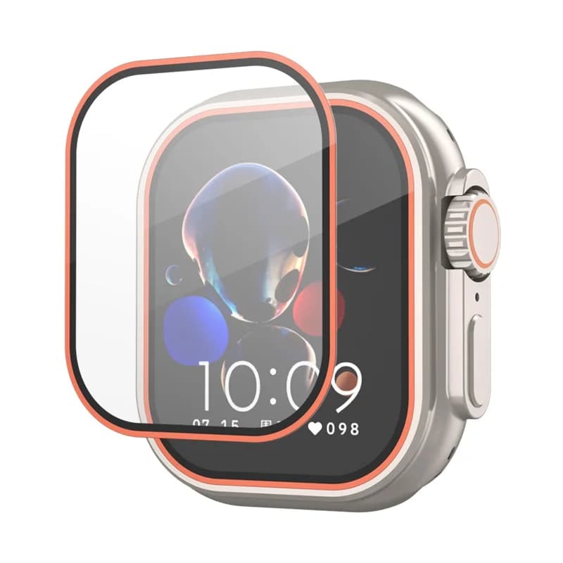 Silk Print Tempered Glass Film For Apple Watch Ultra 3 2 1 49mm 9H Hardness Anti Scratch Bubble Free