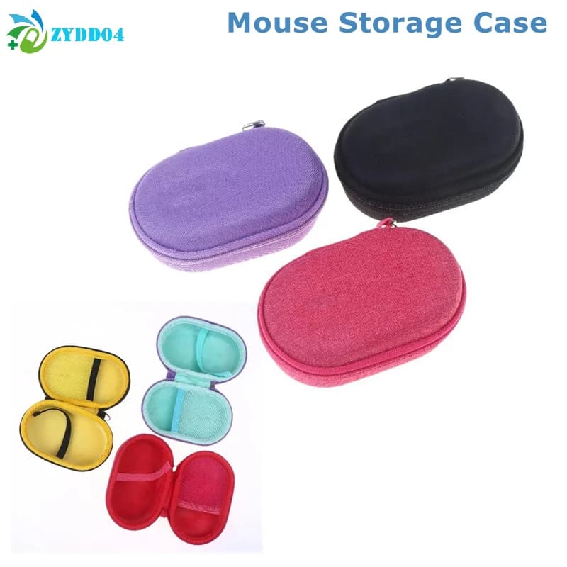 ● EVA Portable Rigid Case for Mouse, Travel Bag with Wireless Gaming Mouse Hinge, Anti-slip Protective Housing