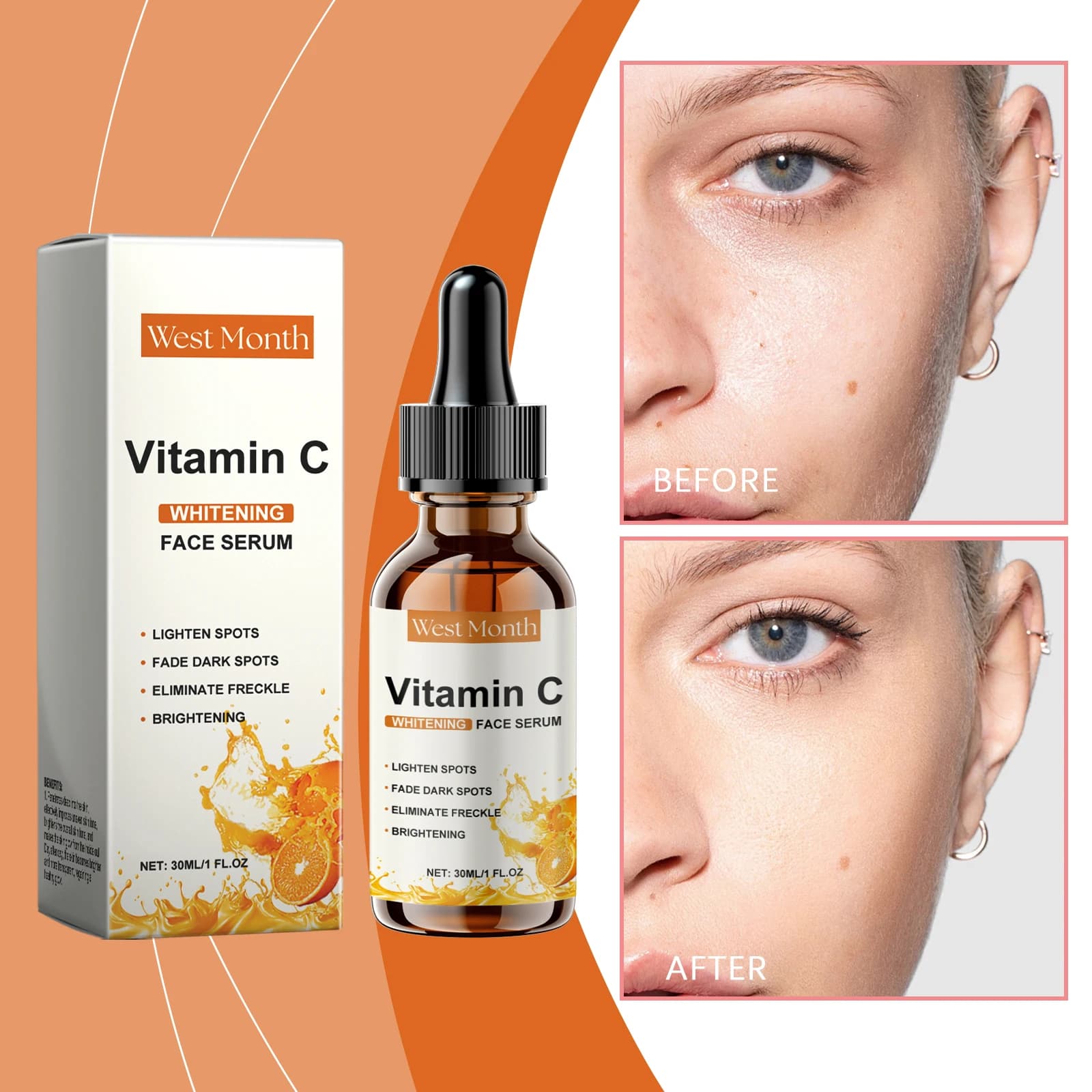 Vitamin C Face Serum – Brightening & Antioxidant, Hydrating Lightweight Daily Care, Helps Even Skin Tone, for All Skin Types
