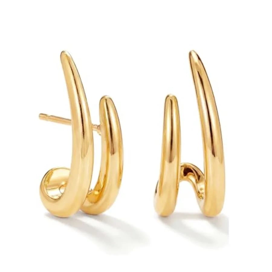 Gold Earrings for Women Trendy 14K Gold Plated Stud Earrings Dainty Minimalist Simple Hypoallergenic Earrings Jewelry Gift for