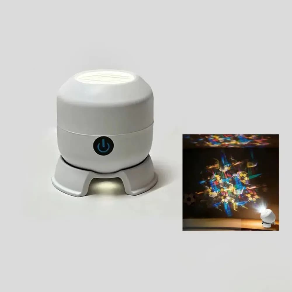 USB Powered Rotating Projection Lamp Snowflake Adjustable Brightness Christmas LED Night Light Underwater Ocean Atmosphere Lamp