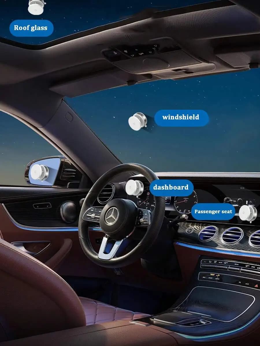 360 ° Supporto Magnetico per Telefono da Auto con Ventosa Rotante per Cruscotto