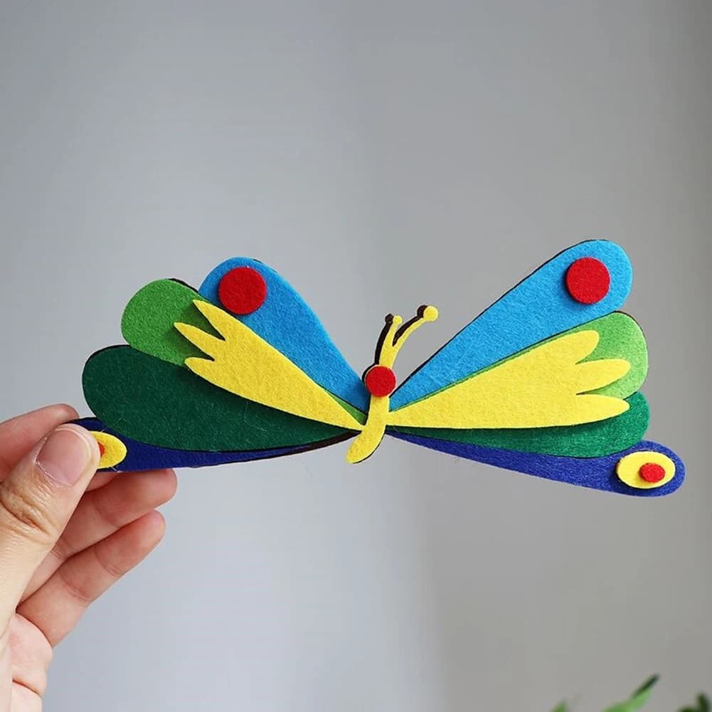 Giocattolo della Brucoletta Affamata, Libri Illustrati in Inglese, Ausili Didattici, Giocattoli in Feltro, Peluche Morbido, Arti e Mestieri Prescolari per Bambini