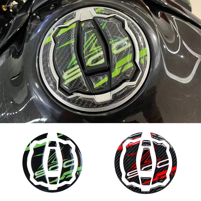 Carbon brazing 3D fuel tank cap Decorative 900 Motorcycle accessories Waterproof rubber Suitable for Kawasaki Z900