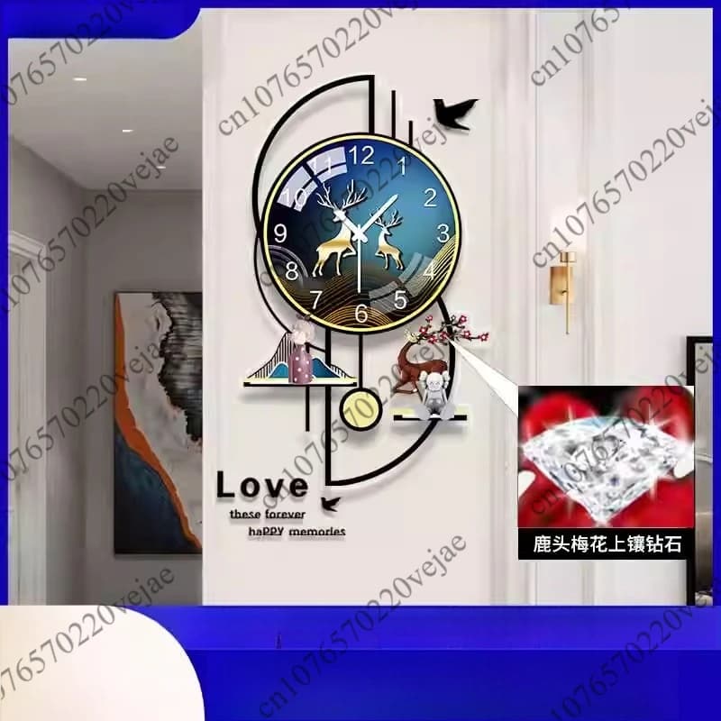 Orologi da Parete Creativi e di Lusso per Soggiorno, Orologio Moderno e Alla Moda, Decorazione Murale Personalizzata, Orologio da Parete Semplice per Arredamento Casa
