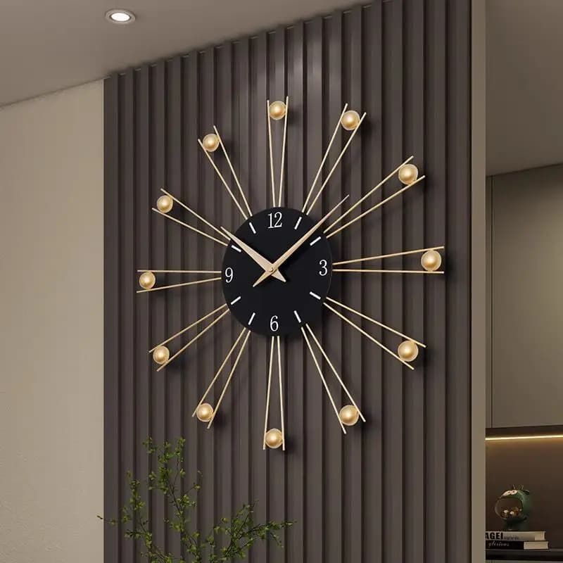 Decorazione creativa della griglia del soggiorno dell'orologio da parete, decorazione domestica moderna e semplice di nuovo stile 2025