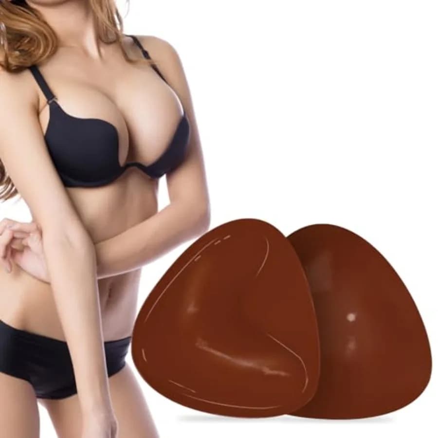 Double Sided Sticky Bra Inserts Reusable Ultra Push Up Lift Self Adhesive Bra Pads for Bikini Swimsuit Strapless Dress