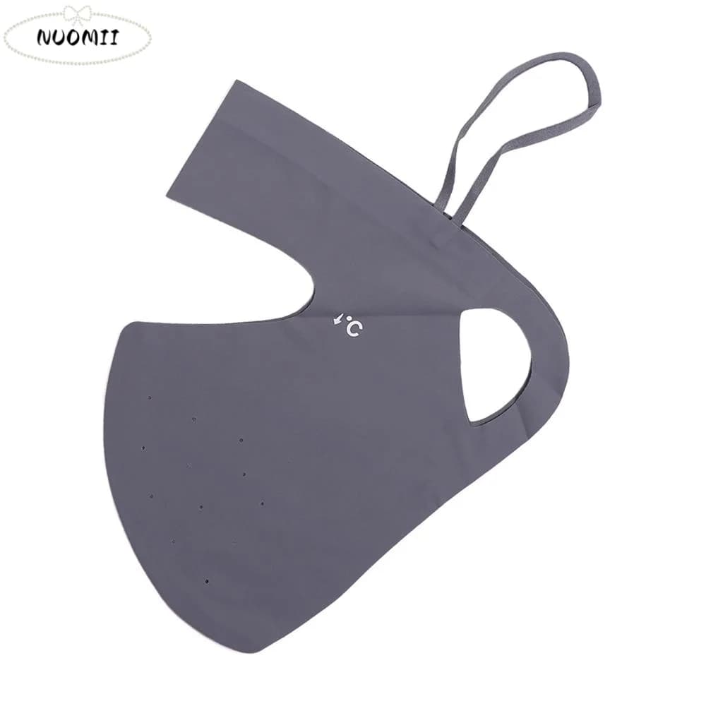Anti-UV Mask in Ice Silk, Solar Protection Without Outer Tracks, Facial Shield, Gini Mask, Solar Velo with Eye Corner Protection