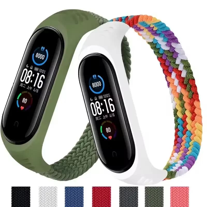 Bracciale per Xiaomi Mi band 3 4 5 6 7 cinturino in nylon intrecciato Solo Loop pulseira braccialetto Miband5 cinturino correa Mi band 7 cinturino