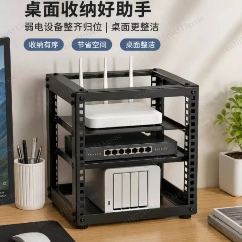 10 inch desktop cabinet naturally unprocessed NAS router storage cabinet for open network switch network equipment