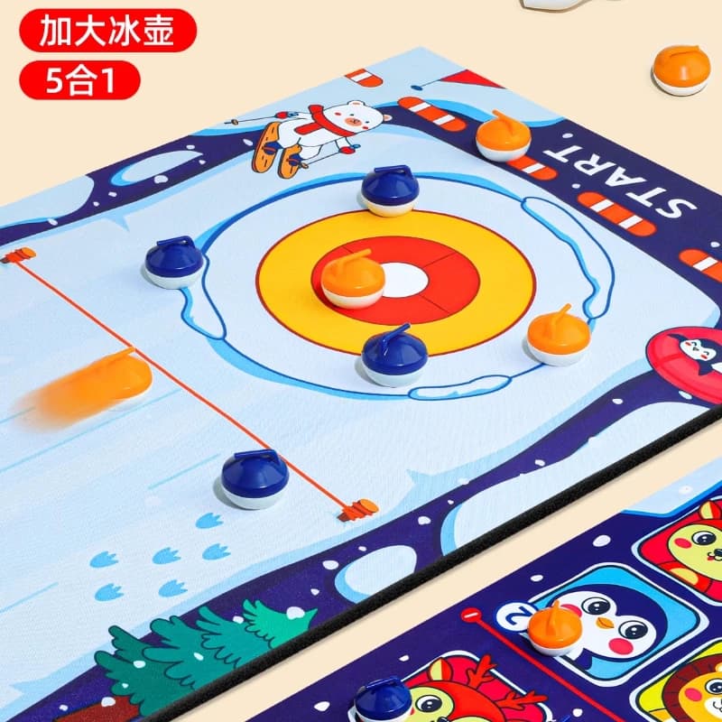 Curling per bambini Hockey su ghiaccio Puzzle Gioco da tavolo Giocattoli Festa in famiglia Multigiocatore Puntelli interattivi genitore-figlio
