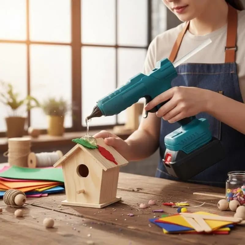 Pistole per colla a caldo senza fili con alimentazione a batteria 652F Pistole termiche elettriche ergonomiche a riscaldamento