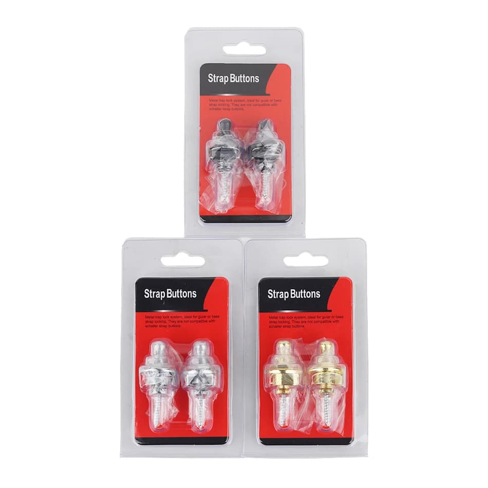 2 pezzi/set cinturino per chitarra blocco Straplock pulsante Straplok per tutti i cinturini per basso elettrico acustico 3 colori