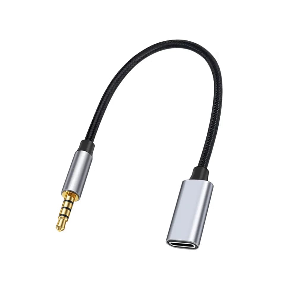 Adattatore audio Aux da 3,5 mm maschio a tipo C per telefono Tablet PC con porta USB C Conversione cavo Auricolare Microfono Ascolta SPeaking
