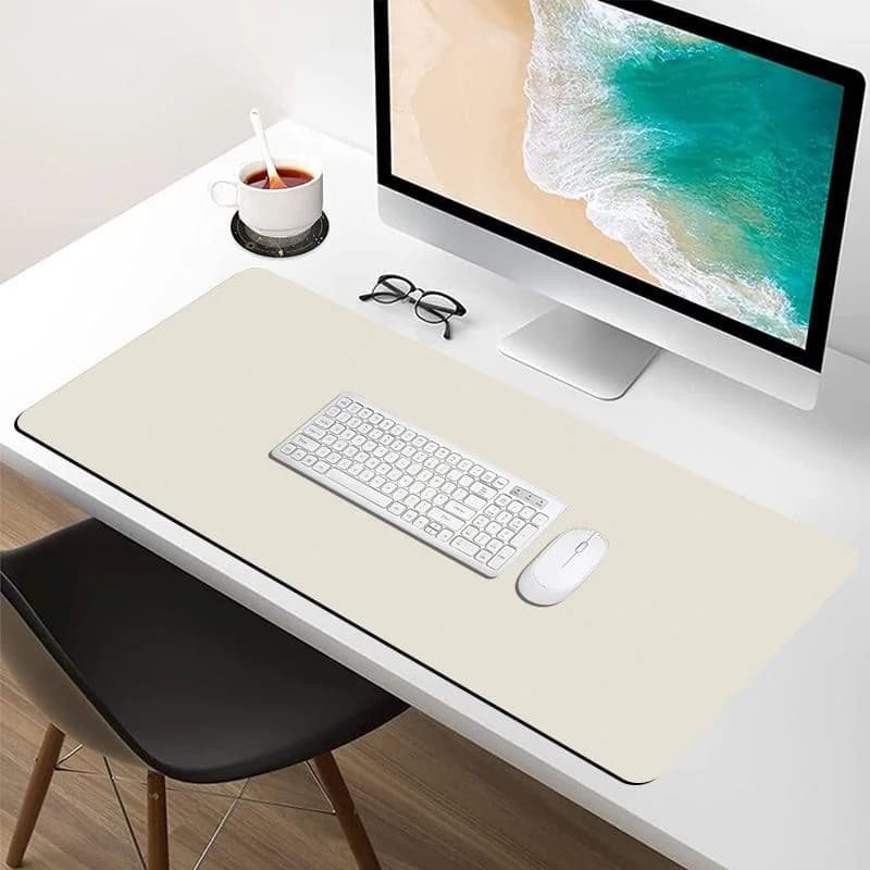 VIKAMA Extra Large Mouse Pad Non-slip PU Leather Desk Protector for Keyboard Mouse Waterproof Durable
