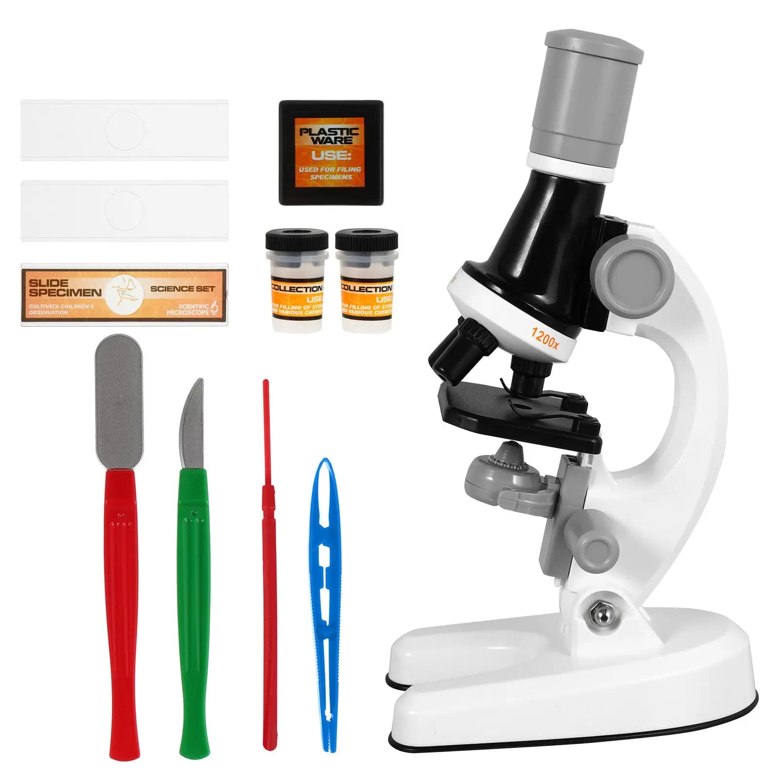 Set Microscopio Biologico per Bambini, Strumento Educativo Scientifico per Stimolare l'Interesse per l'Esplorazione, l'Osservazione e la Concentrazione