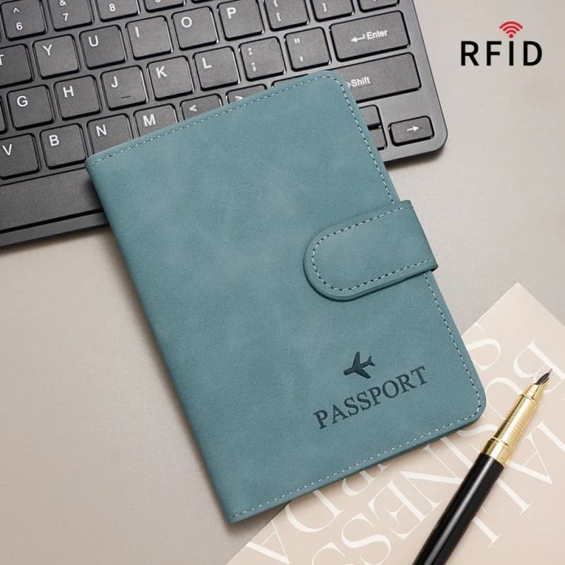 Portadocumenti da Viaggio con Protezione RFID, Organizzatore per Carte e Biglietti, Portafoglio per Passaporto