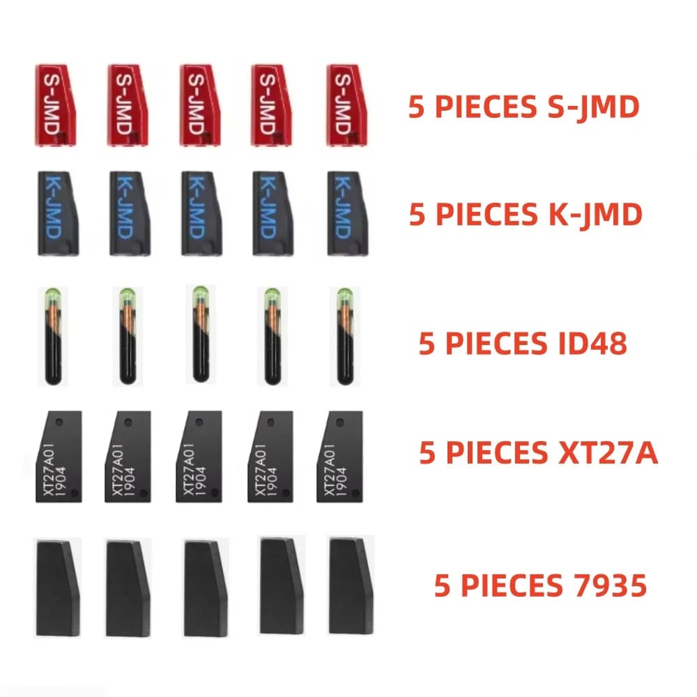 5 pezzi XT27A S-JMD K-JMD ID48 7936 7935 T19 T46 T42 T05 T32 CHIP TRASPONDER