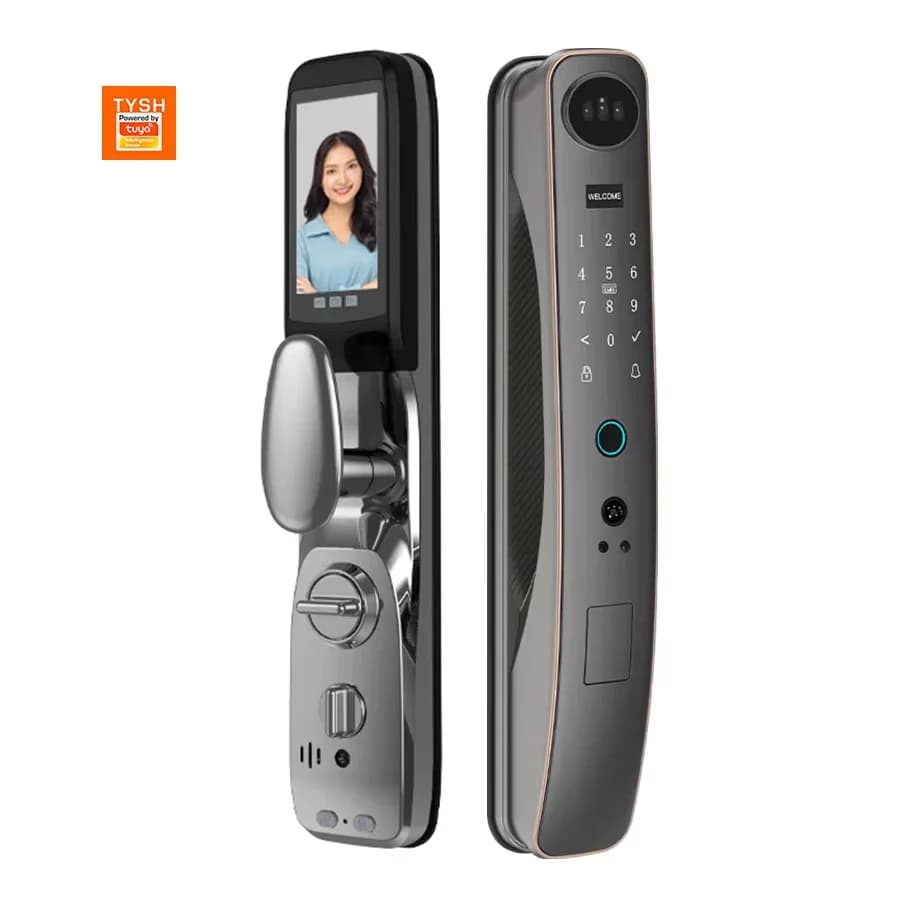 New TYSH Face Id Cerraduras Digital Tuya Fingerprint Inteligentes Door Lock Smart 3D Face Recognition Locks With Camera