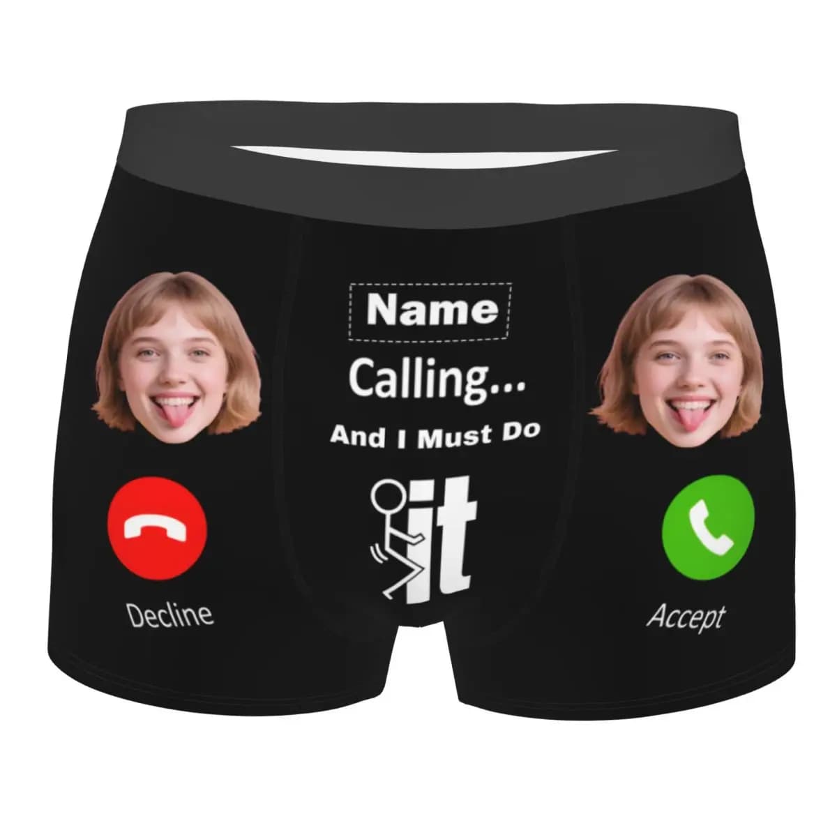 Boxer personalizzati con foto di volto personalizzato Slip maschili traspiranti Progetta il tuo nome Intimo Regalo di nozze di San Valentino