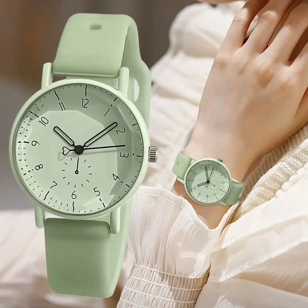 New Colorful Women's Watch with Silicone Strap, Arabic Digital Quadrant, Wrist Watch for Student
