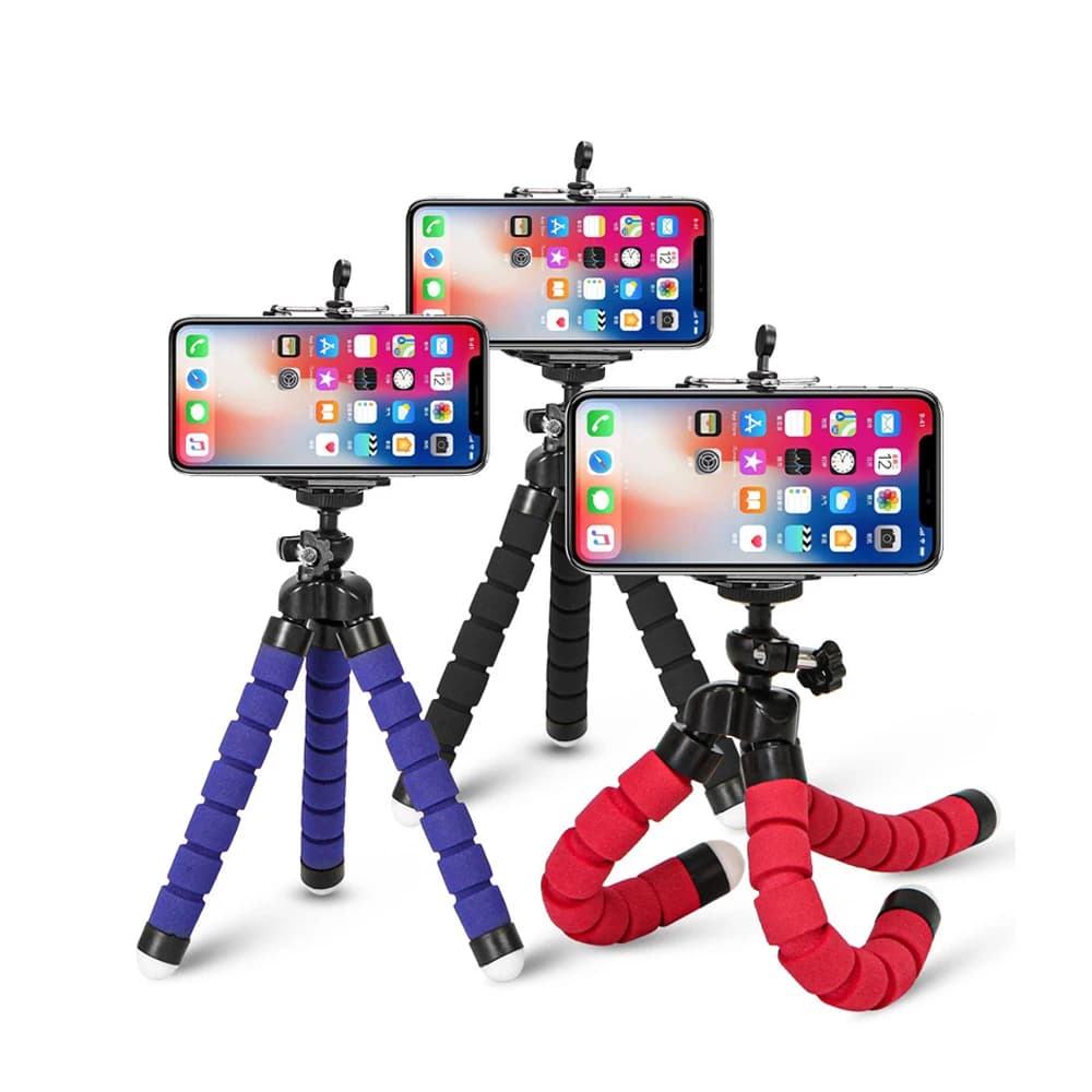 Mini Treppiede Universale per Fotografia, Monopiede a Forma di Polpo, Supporto per Telefono, Fotocamera, Webcam, Clip per Smartphone, Supporto Treppiede