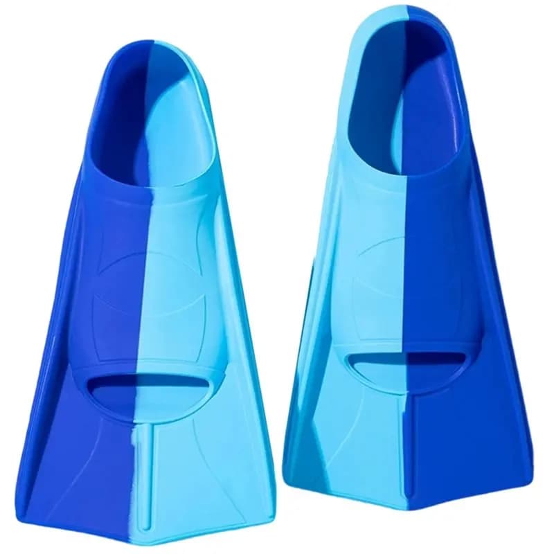 AED2-Swim Training Fins Silicone Swimming Fins Travel Size Flippers Short Snorkeling Fins For Lap Swimming Pool Swim