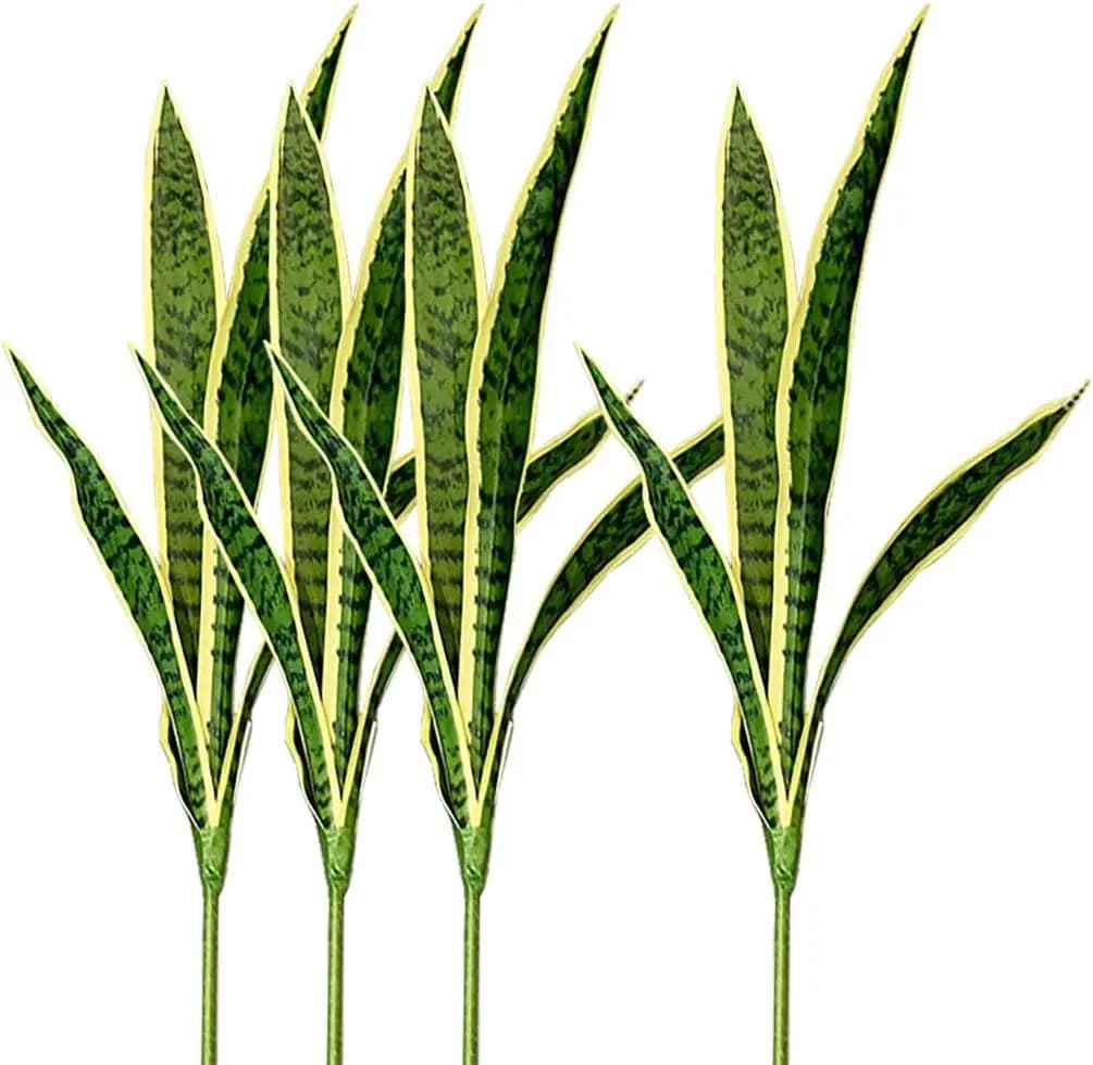 4 pezzi di piante finte Sansevieria con serpente artificiale finto, 30 pollici di altezza, per interni ed esterni, giardino domestico, ufficio, negozio, decorazione