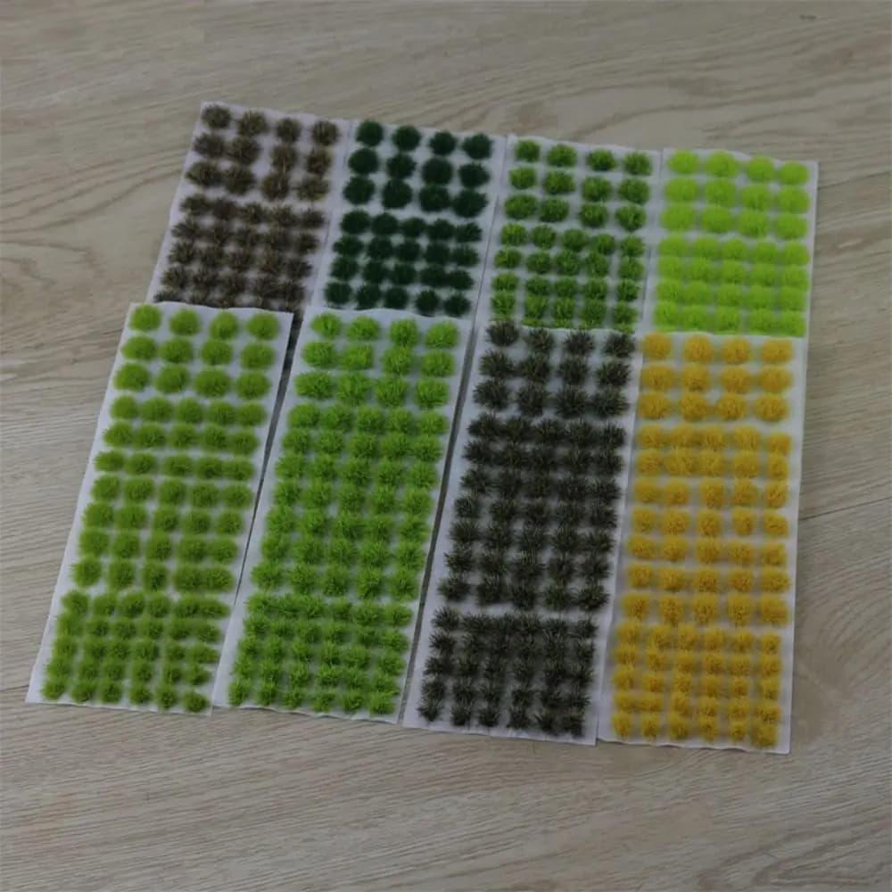 Self-adhesive Modeling Materials Scene Model Grass moulds Artificial plant cluster Table layout with sand Simulation Wargame landscape