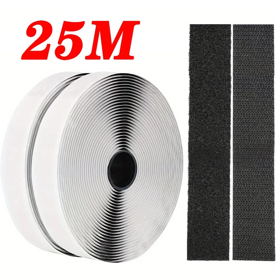 Nastro Adesivo a Strappo 1-25M, Nastro Magico Biadesivo con Colla Forte per Decorazioni Fai-da-Te, Auto e Casa