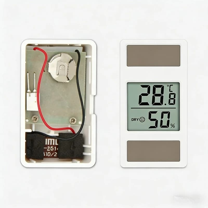 2Pc Solar Powered Digital Thermometer Hygrometer Electronic Temperature Humidity Monitor High Precision Real Time Meter -20~70°C