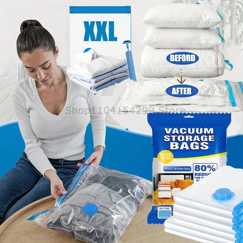 Vacuum Storage Bags 8-18 Piece Bag Space Saving Air Pump Rechargeable Travel Air Pump Various Sealing Bags Pump To Buy Clothes Cover Bags
